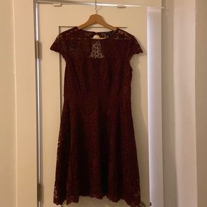 Cranberry winter formal dress, perfect for Christmas party